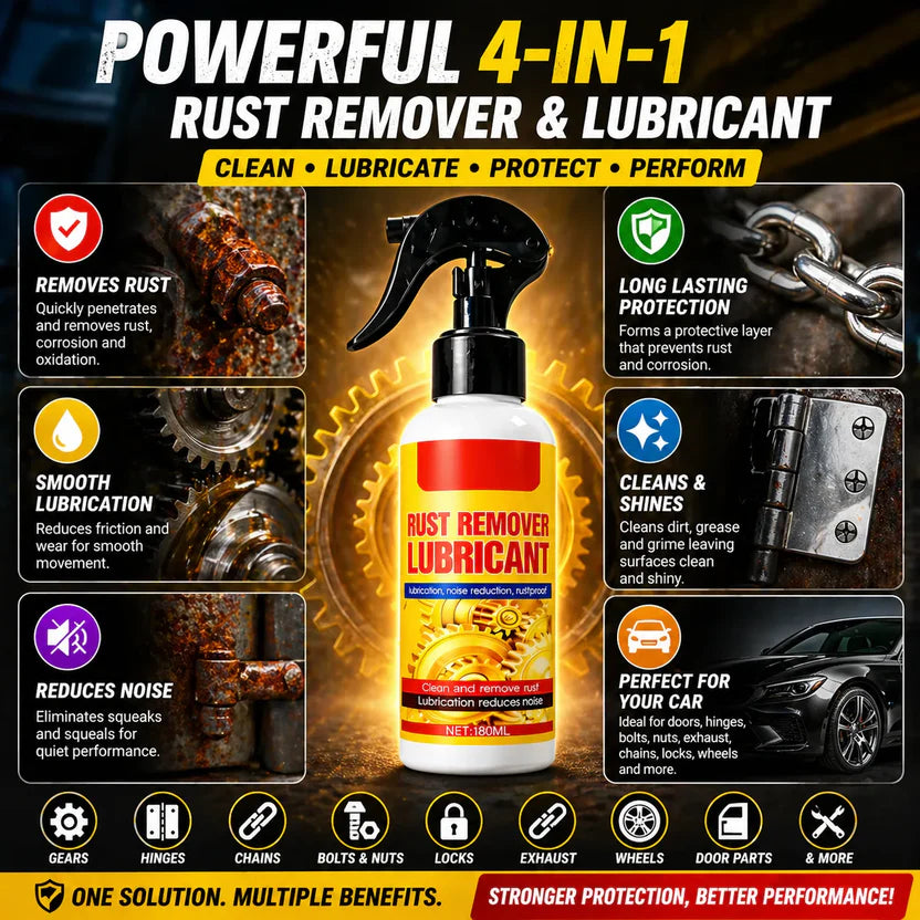 Rust Remover Spray for Car & Bike (Pack of 2)| Multi-Purpose Rust Cleaner Spray for Metal Surfaces | Instant Rust-Off & Protect Formula